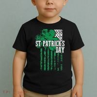 American Flag Saint Patricks Day For And Women Toddler T-Shirt thumb 2