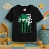American Flag Saint Patricks Day For And Women Toddler T-Shirt thumb 3