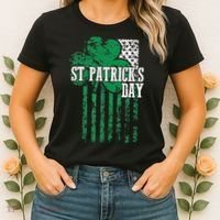 American Flag Saint Patricks Day For And Women Women's T-Shirt thumb 2
