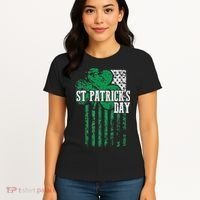 American Flag Saint Patricks Day For And Women Women's T-Shirt thumb 4