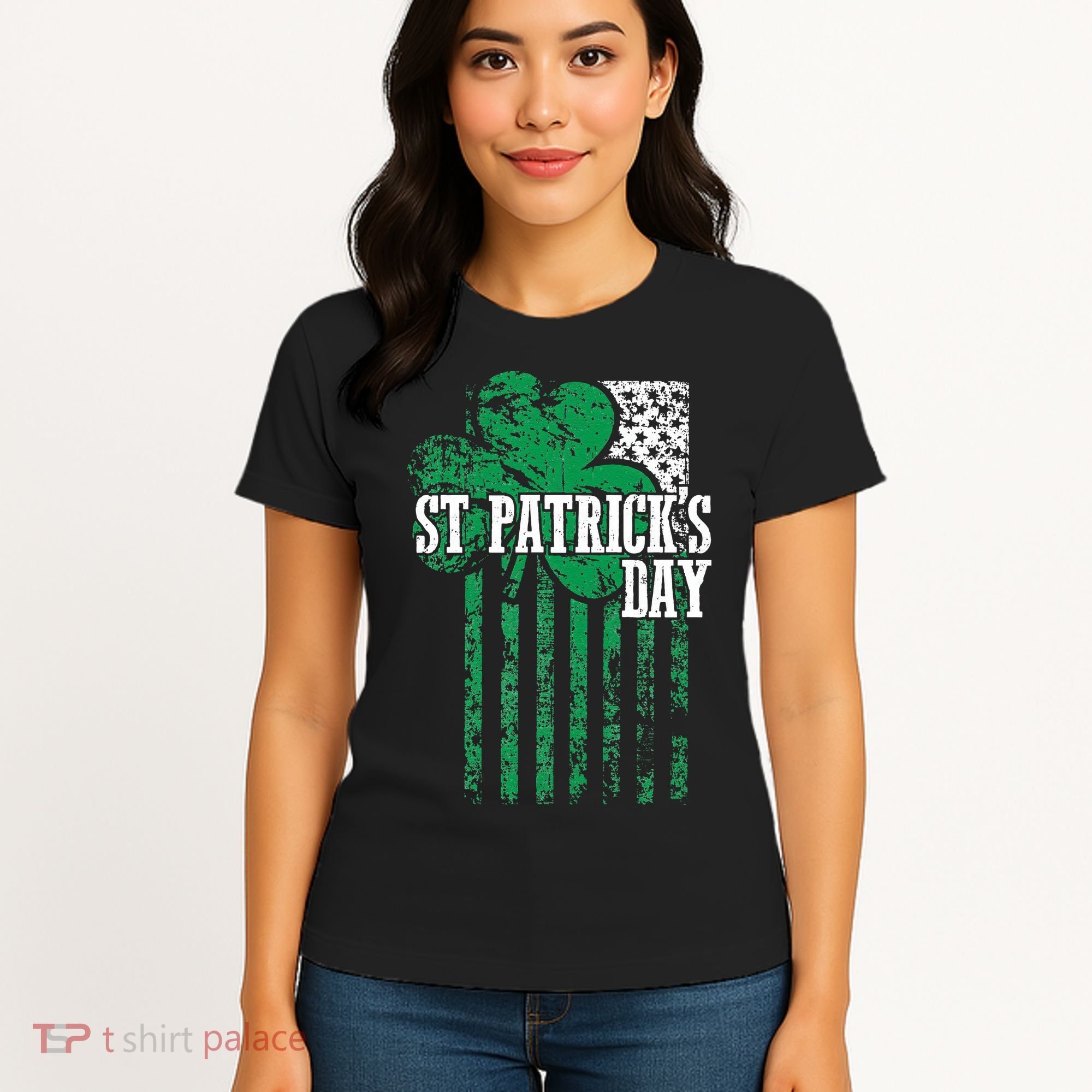 American Flag Saint Patricks Day For And Women Women's T-Shirt