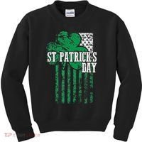 American Flag Saint Patricks Day For And Women Kids Sweatshirt thumb 0