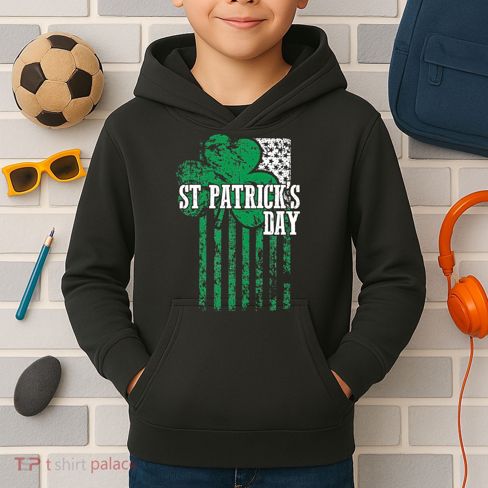 American Flag Saint Patricks Day For And Women Kids Hoodie