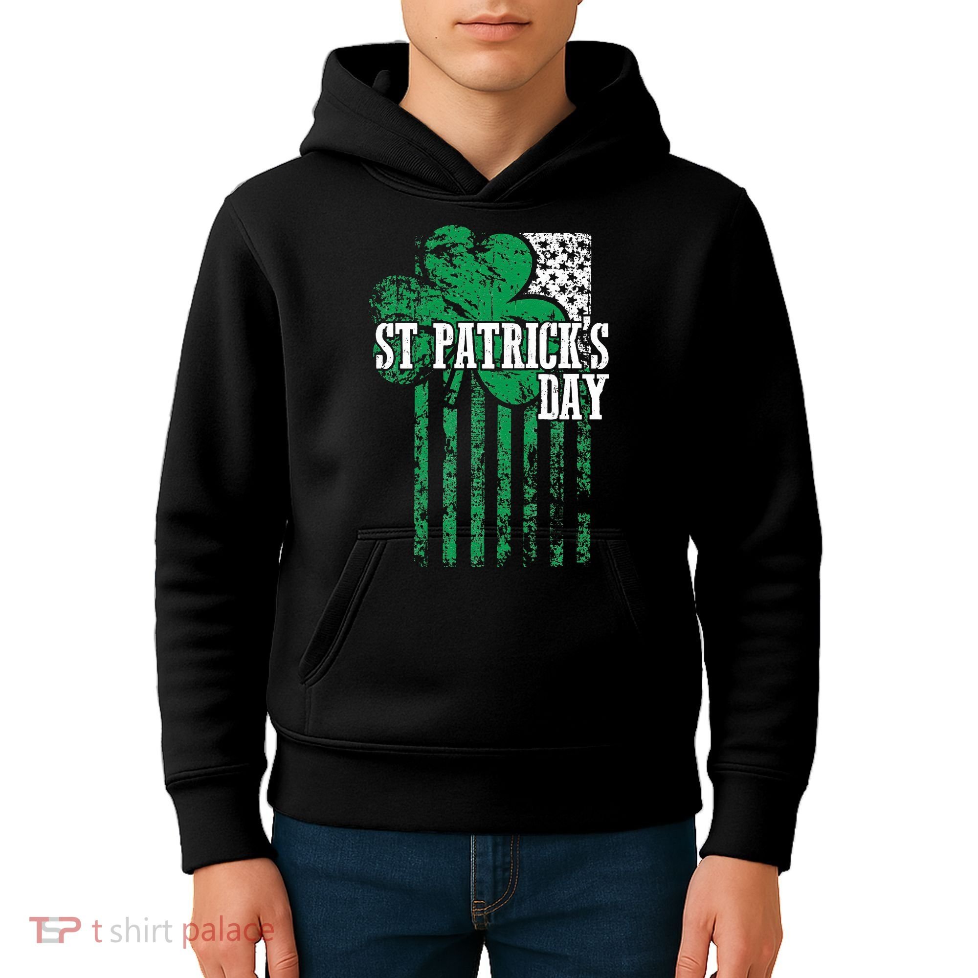 American Flag Saint Patricks Day For And Women Kids Hoodie