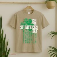 American Flag Saint Patricks Day For And Women T-Shirt thumb 2