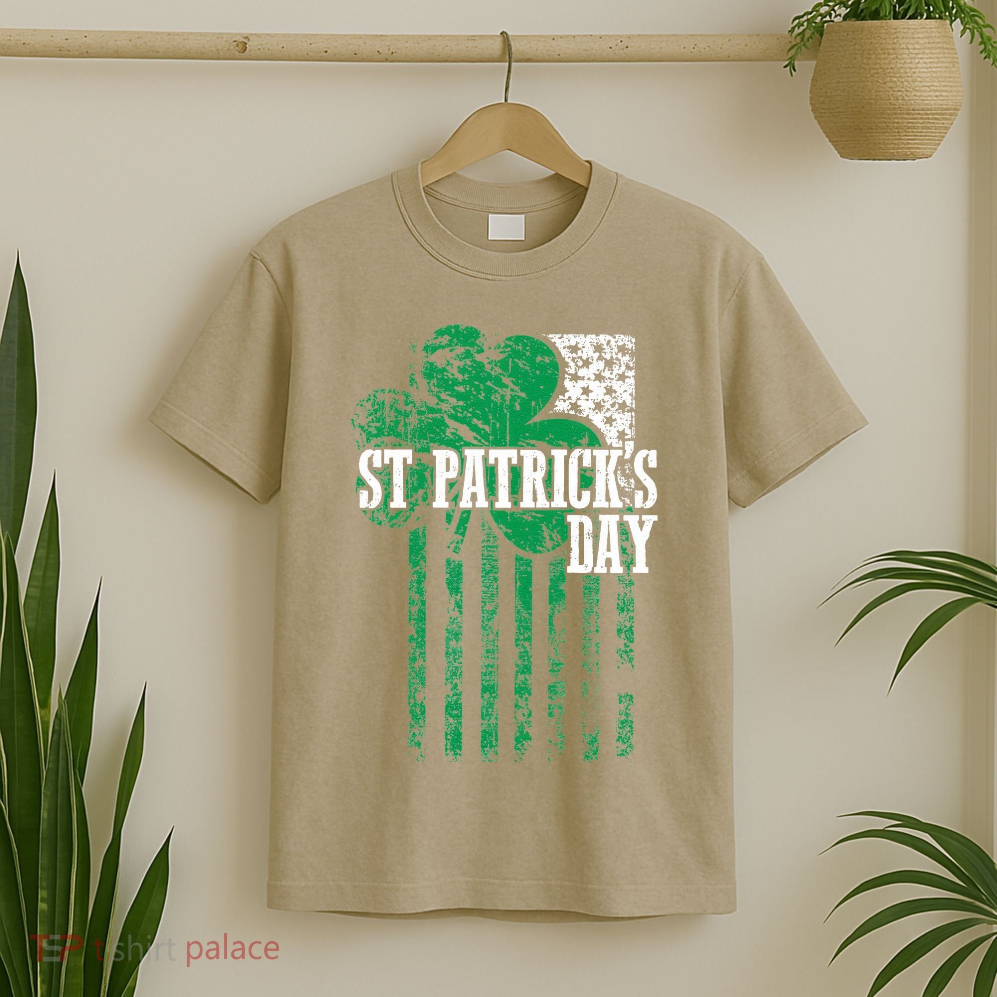 American Flag Saint Patricks Day For And Women T-Shirt