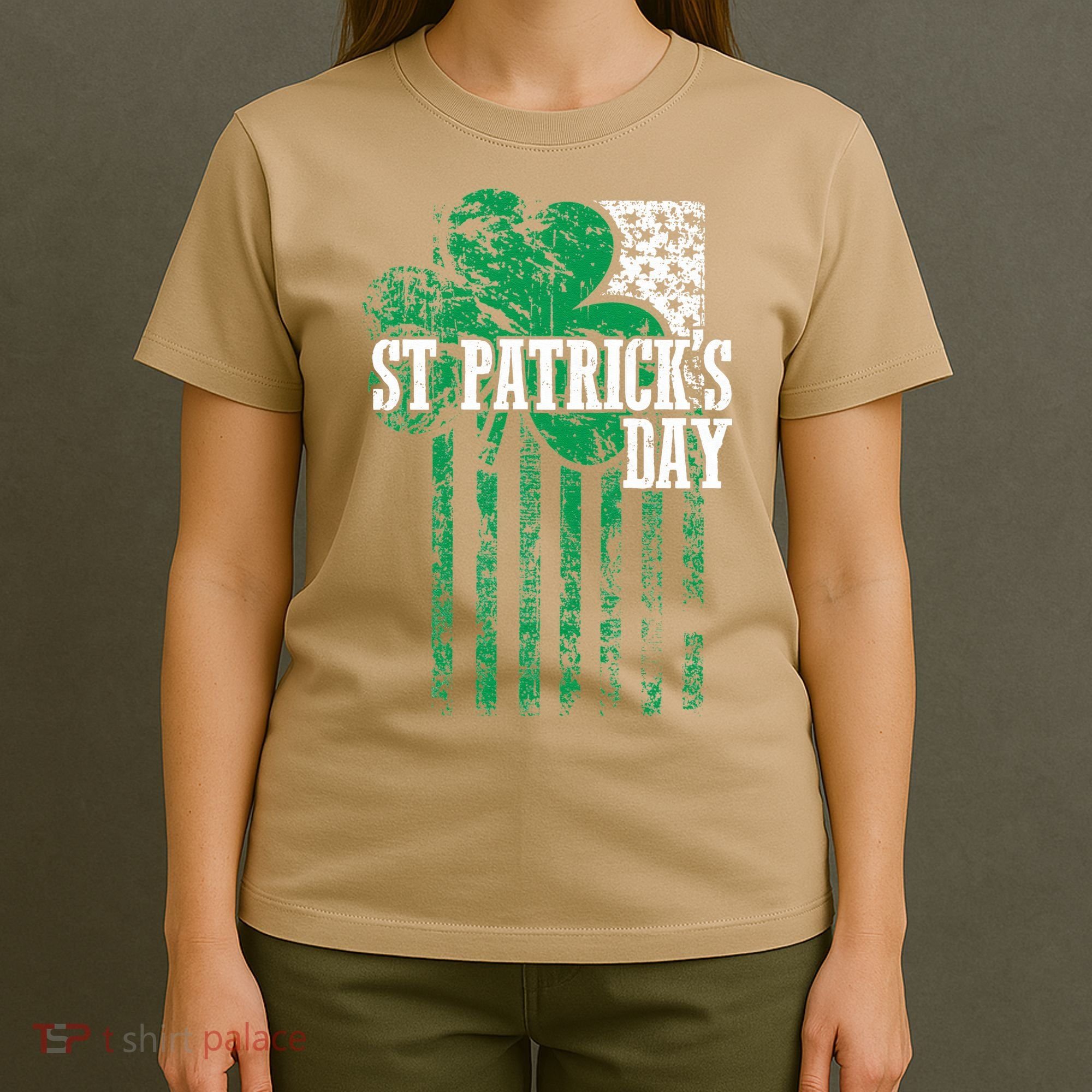 American Flag Saint Patricks Day For And Women T-Shirt