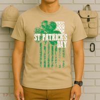 American Flag Saint Patricks Day For And Women T-Shirt thumb 6