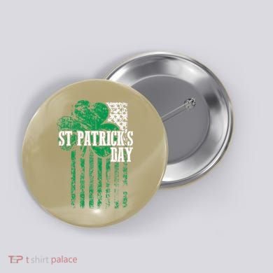American Flag Saint Patricks Day For And Women Button