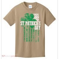 American Flag Saint Patricks Day For And Women Kids T-Shirt thumb 0