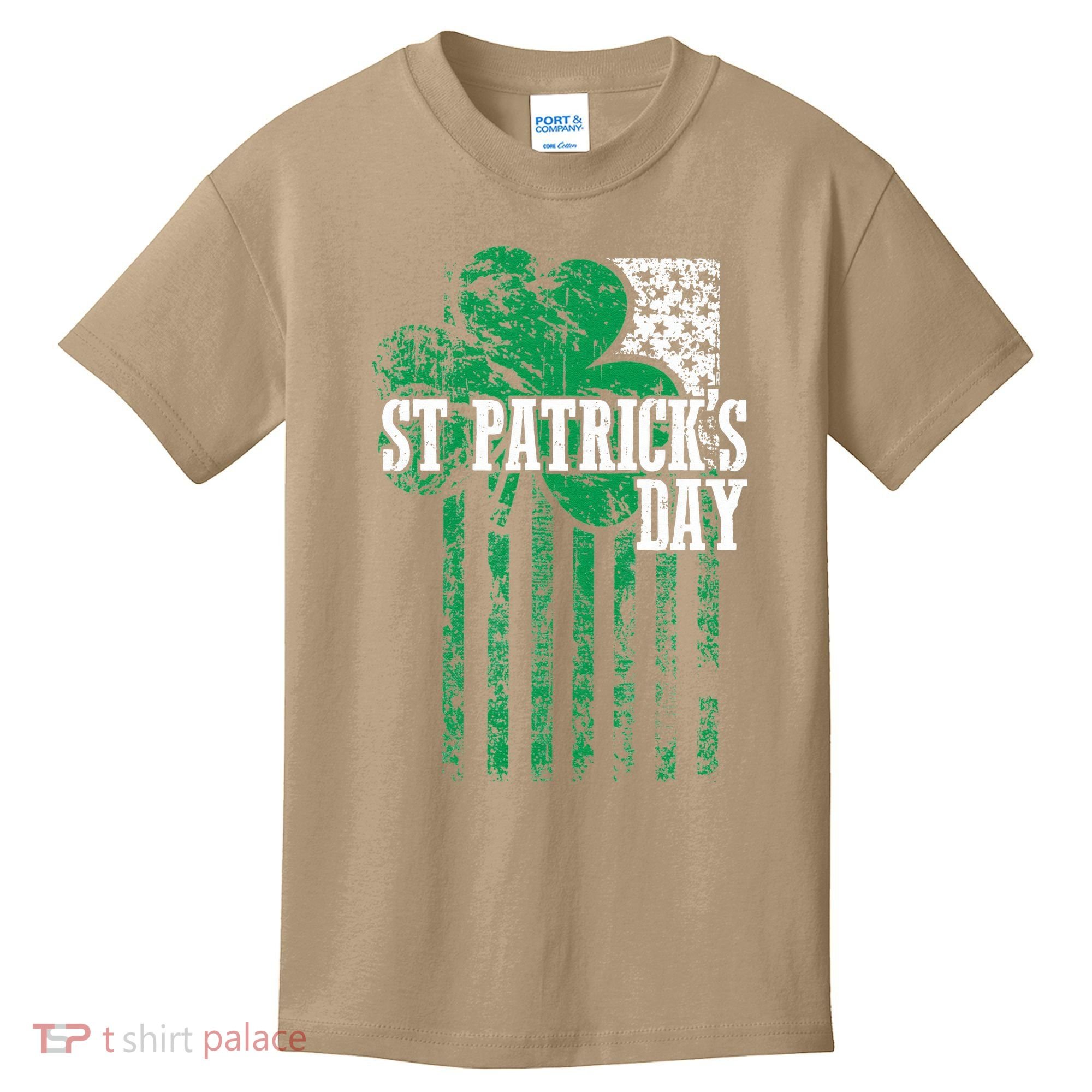 American Flag Saint Patricks Day For And Women Kids T-Shirt