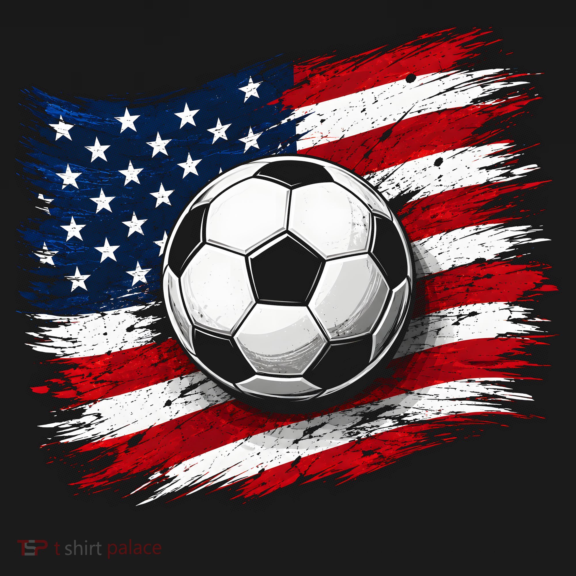 American Flag Soccer Ball USA Sweatshirt