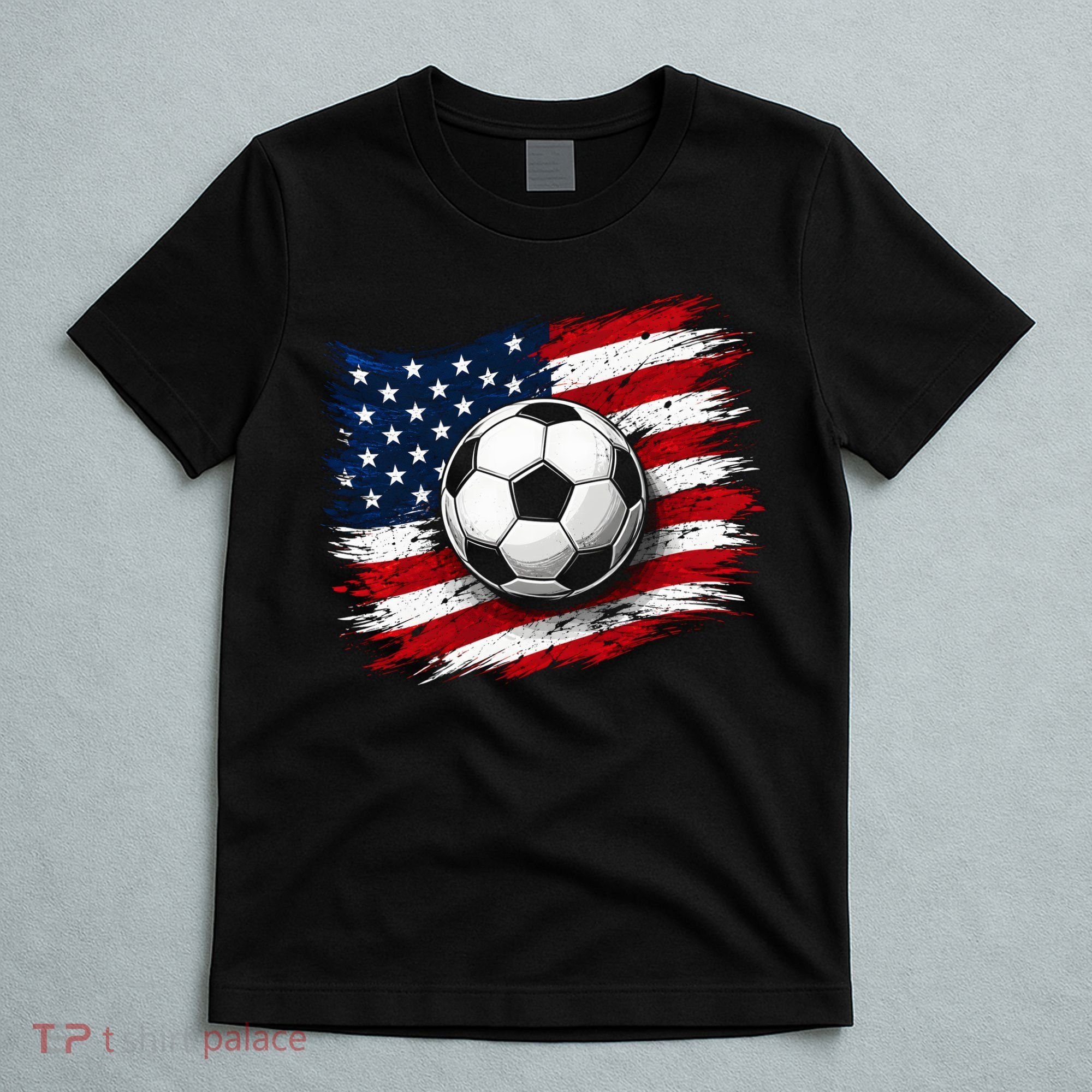 American Flag Soccer Ball USA T-Shirt