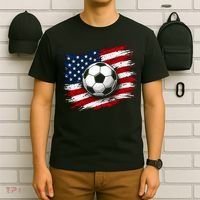American Flag Soccer Ball USA T-Shirt thumb 6