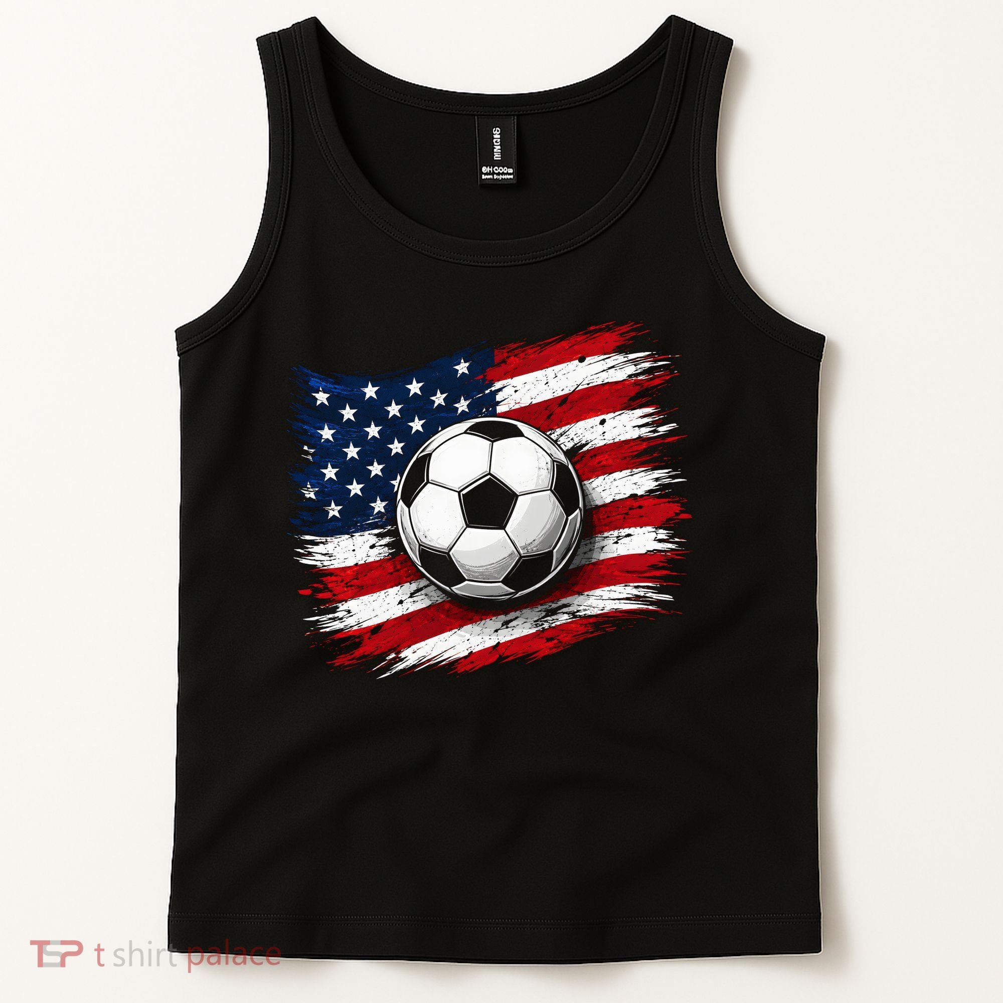 American Flag Soccer Ball USA Tank Top