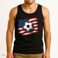 American Flag Soccer Ball USA Tank Top thumb 3