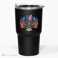 American Flag Shield 4th Of July USA Eagle Patriotic Tumbler thumb 0