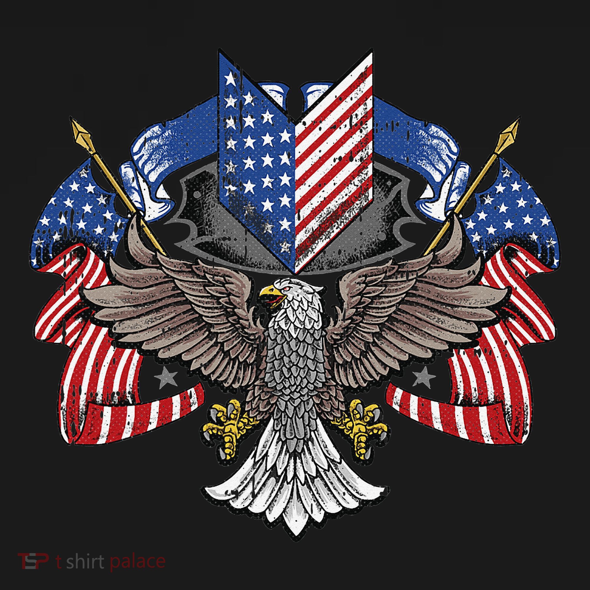 American Flag Shield 4th Of July USA Eagle Patriotic Ornament
