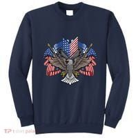 American Flag Shield 4th Of July USA Eagle Patriotic Sweatshirt thumb 0