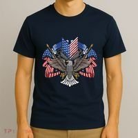 American Flag Shield 4th Of July USA Eagle Patriotic T-Shirt thumb 3