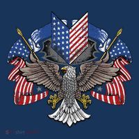 American Flag Shield 4th Of July USA Eagle Patriotic Mousepad thumb 1