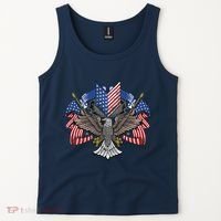 American Flag Shield 4th Of July USA Eagle Patriotic Tank Top thumb 2