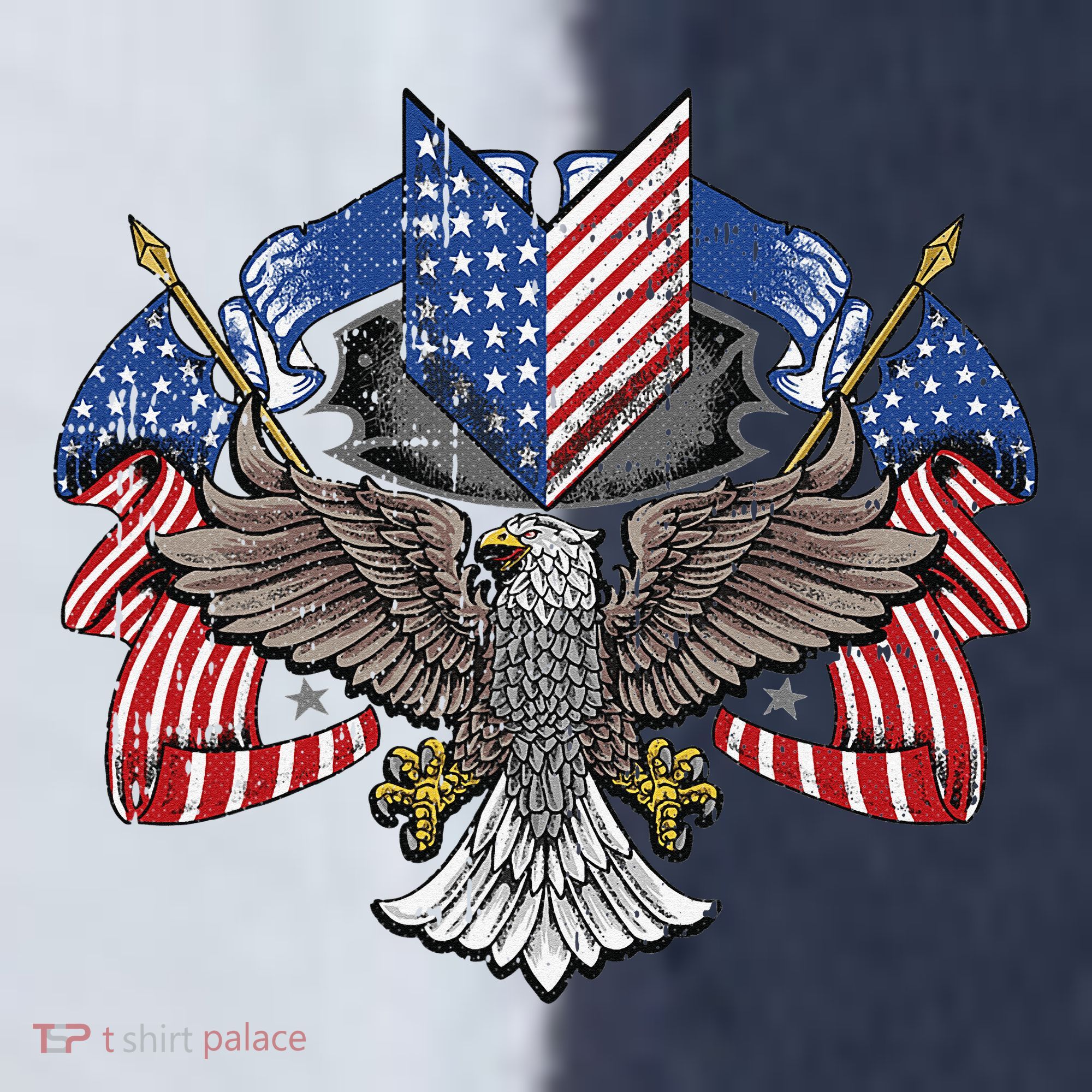 American Flag Shield 4th Of July USA Eagle Patriotic Sport-Tek Competitor United Soccer Jersey
