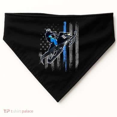 American Flag Snowmobile Gift Snowmobile Riding Gift Meaningful Gift USA-Made Doggie Bandana