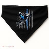 American Flag Snowmobile Gift Snowmobile Riding Gift Meaningful Gift USA-Made Doggie Bandana thumb 0