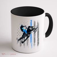 American Flag Snowmobile Gift Snowmobile Riding Gift Meaningful Gift Coffee Mug thumb 1