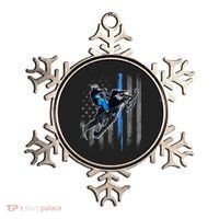 American Flag Snowmobile Gift Snowmobile Riding Gift Meaningful Gift Ornament thumb 0