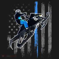 American Flag Snowmobile Gift Snowmobile Riding Gift Meaningful Gift Ornament thumb 1