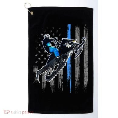 American Flag Snowmobile Gift Snowmobile Riding Gift Meaningful Gift Golf Towel