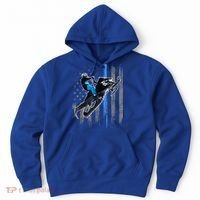 American Flag Snowmobile Gift Snowmobile Riding Gift Meaningful Gift Hoodie thumb 0