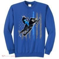 American Flag Snowmobile Gift Snowmobile Riding Gift Meaningful Gift Sweatshirt thumb 0