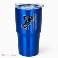American Flag Snowmobile Gift Snowmobile Riding Gift Meaningful Gift Tumbler thumb 0