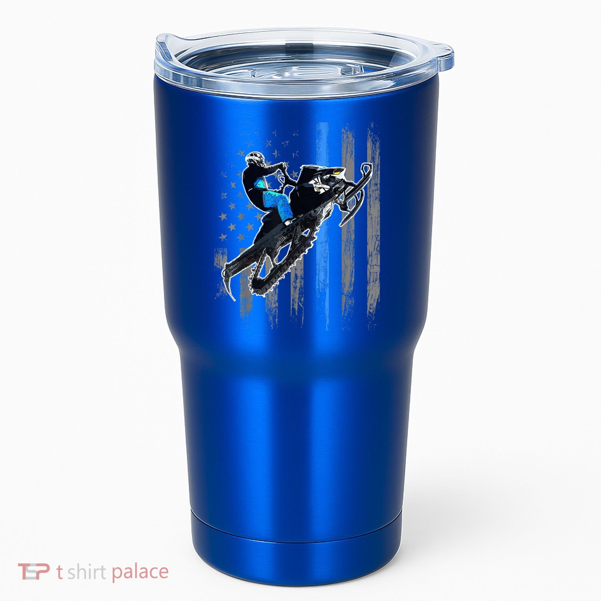 American Flag Snowmobile Gift Snowmobile Riding Gift Meaningful Gift Tumbler