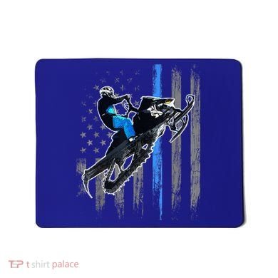 American Flag Snowmobile Gift Snowmobile Riding Gift Meaningful Gift Mousepad