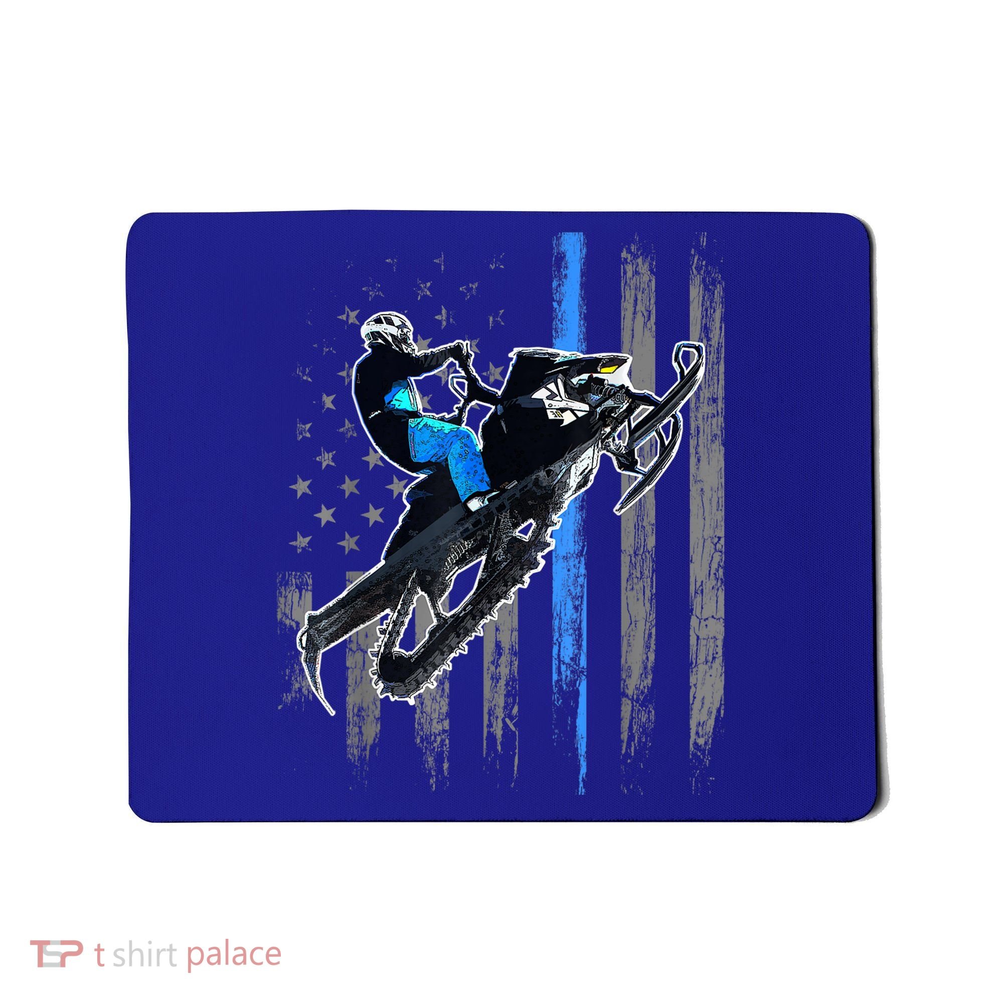American Flag Snowmobile Gift Snowmobile Riding Gift Meaningful Gift Mousepad