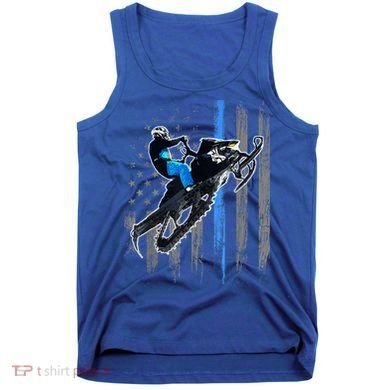 American Flag Snowmobile Gift Snowmobile Riding Gift Meaningful Gift Tank Top