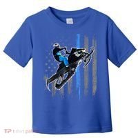 American Flag Snowmobile Gift Snowmobile Riding Gift Meaningful Gift Toddler T-Shirt thumb 0