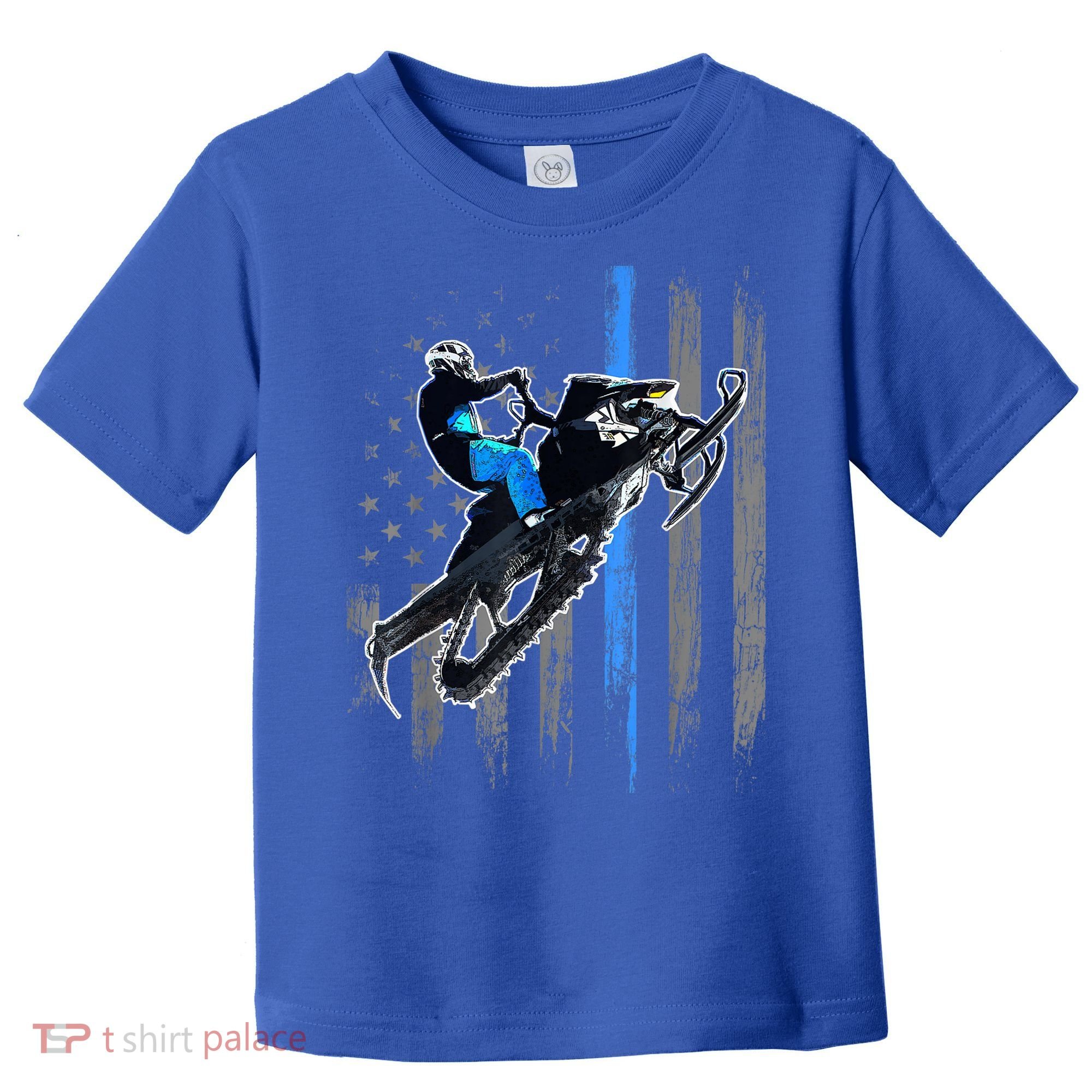 American Flag Snowmobile Gift Snowmobile Riding Gift Meaningful Gift Toddler T-Shirt
