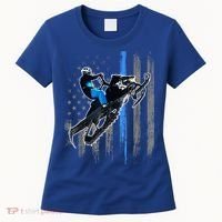 American Flag Snowmobile Gift Snowmobile Riding Gift Meaningful Gift Women's T-Shirt thumb 0