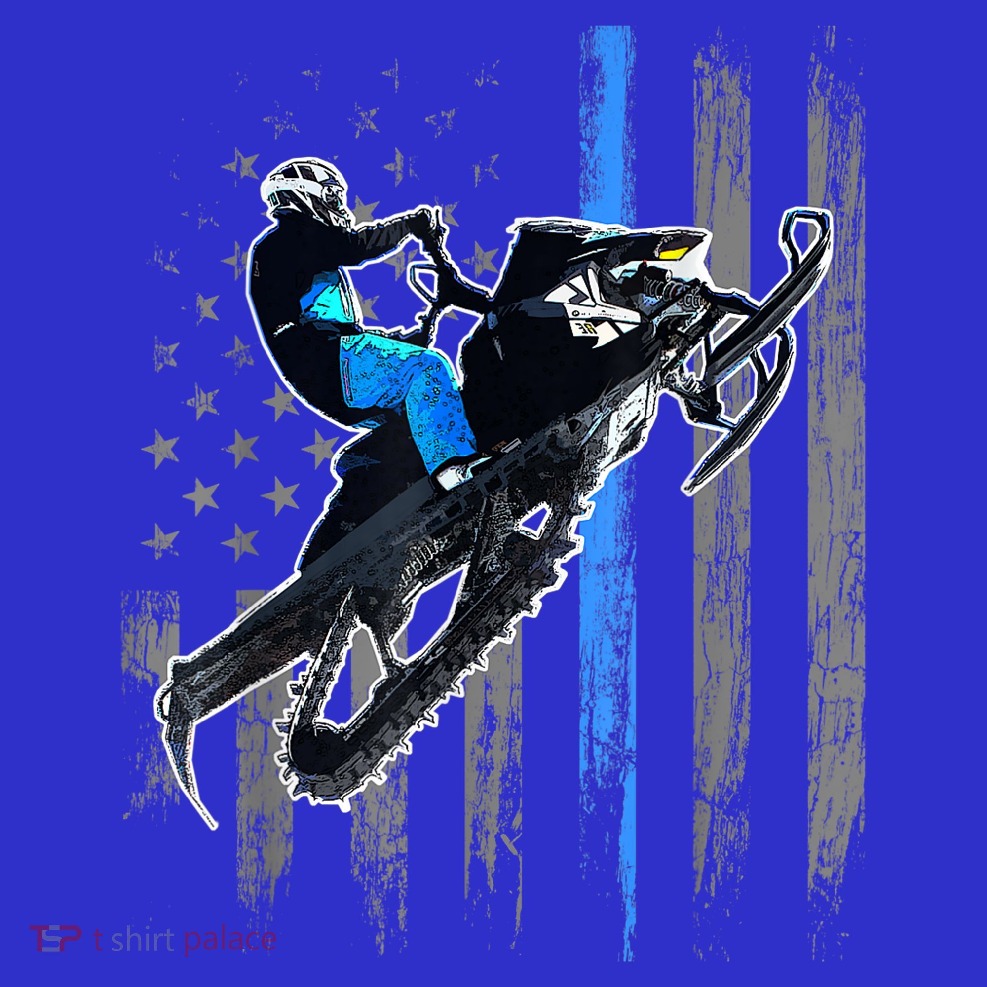 American Flag Snowmobile Gift Snowmobile Riding Gift Meaningful Gift Women's T-Shirt