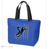 American Flag Snowmobile Gift Snowmobile Riding Gift Meaningful Gift Tote Bag thumb 3