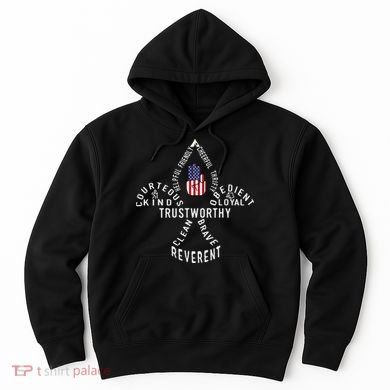 America Flag Scouting law Hoodie