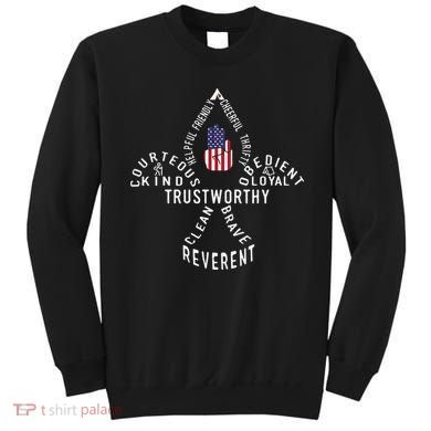 America Flag Scouting law Sweatshirt