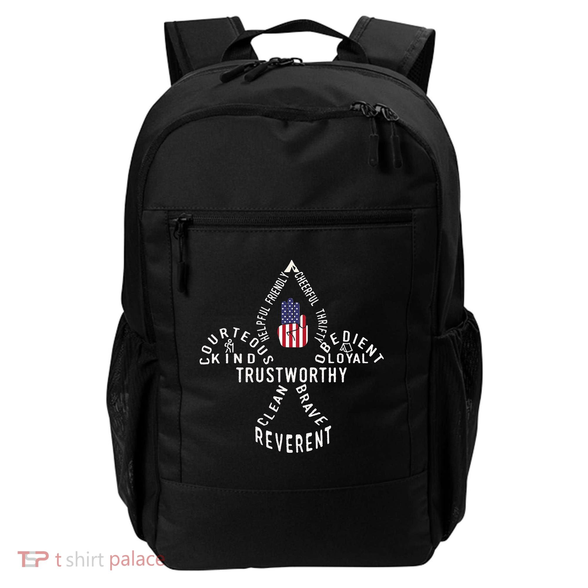 America Flag Scouting law Backpack