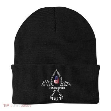 America Flag Scouting law Beanie