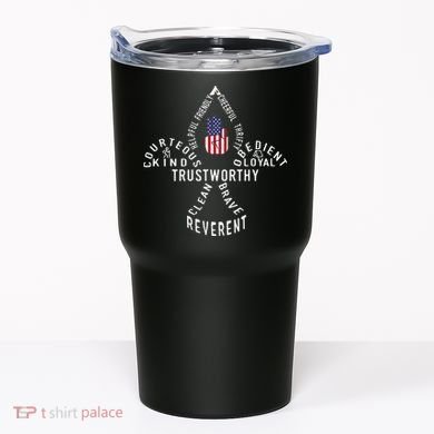 America Flag Scouting law Tumbler